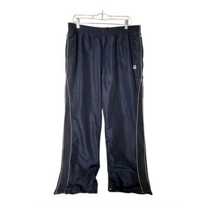 Old Navy Blue Lined Men's Large Windbreaker Swishy Track Pants 1/4 Zip Leg